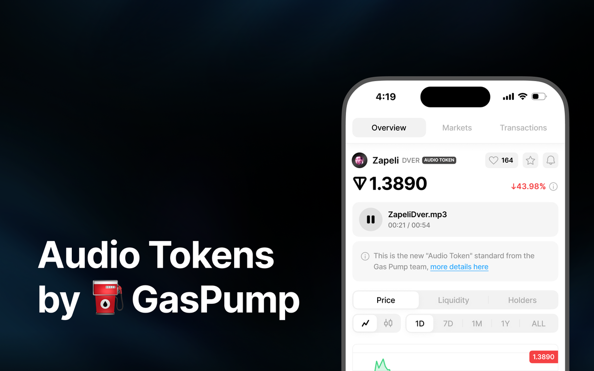 Audio Tokens by GasPump