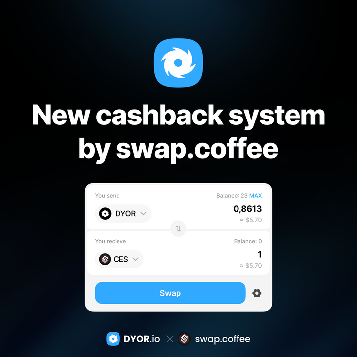 New cashback system by swap.coffee